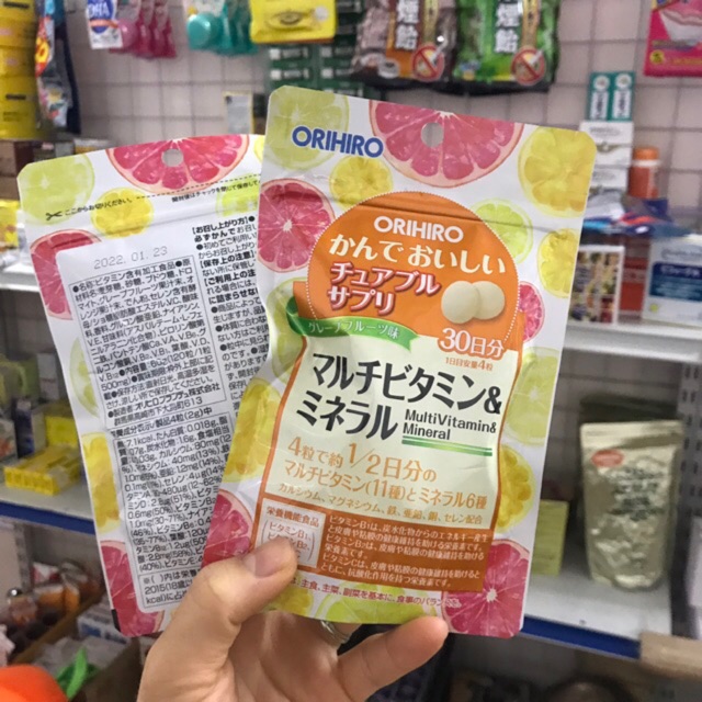 Kẹo bổ sung vitamin tổng hợp và khoáng chất Orihiro Nhật Bản