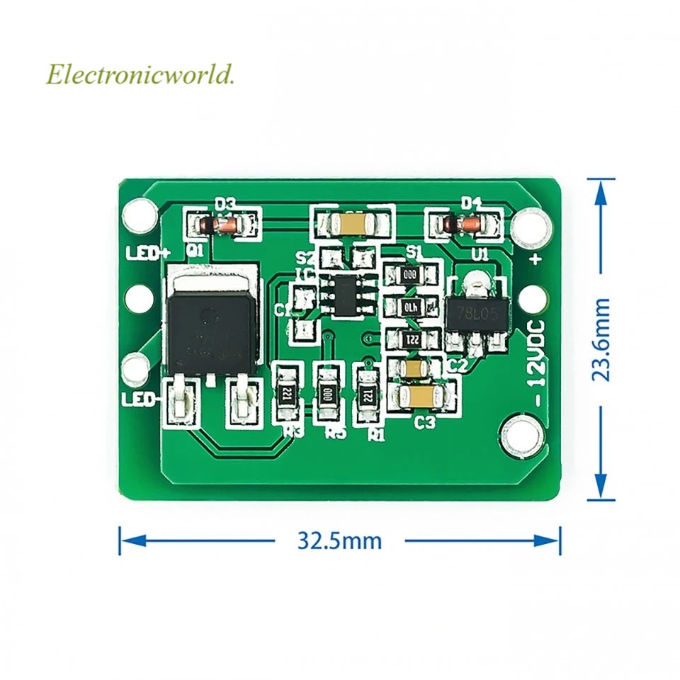 Mô đun cảm biến công tắc cảm ứng 12V kèm rơ le DC 6-20V 3A
