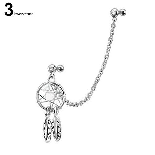 Bông tai kim loại hình Dreamcatcher độc đáo