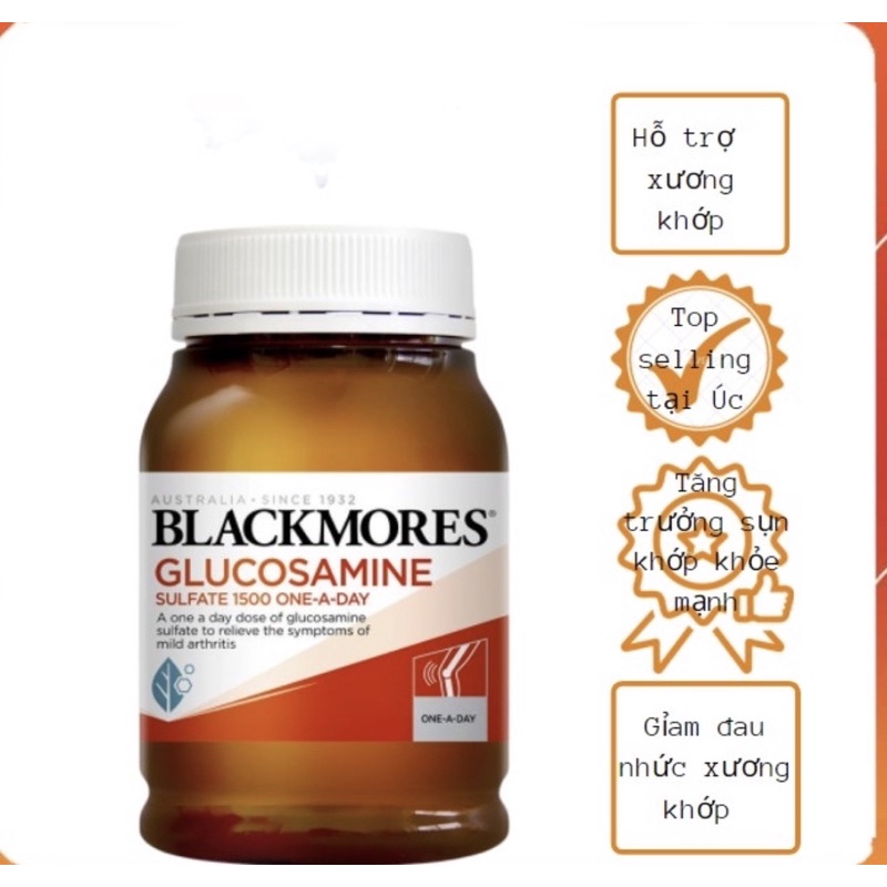 [Chính hãng] Viên uống hỗ trợ xương khớp Blackmores Gluvosamin 1500mg