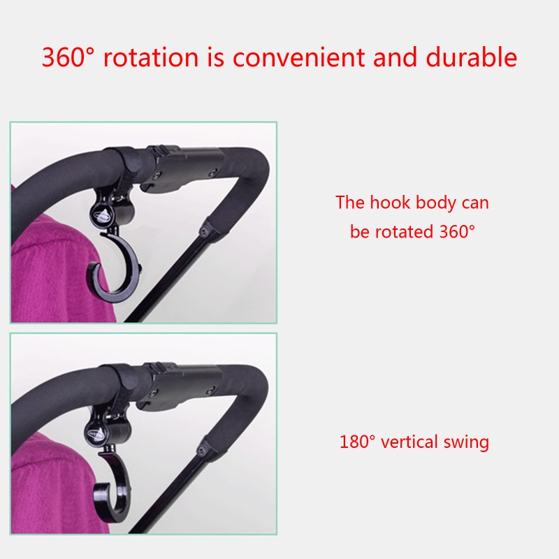 1 Cặp Móc Treo Túi Xách / Xe Đẩy Em Bé Chống Biến Dạng Tiện Dụng