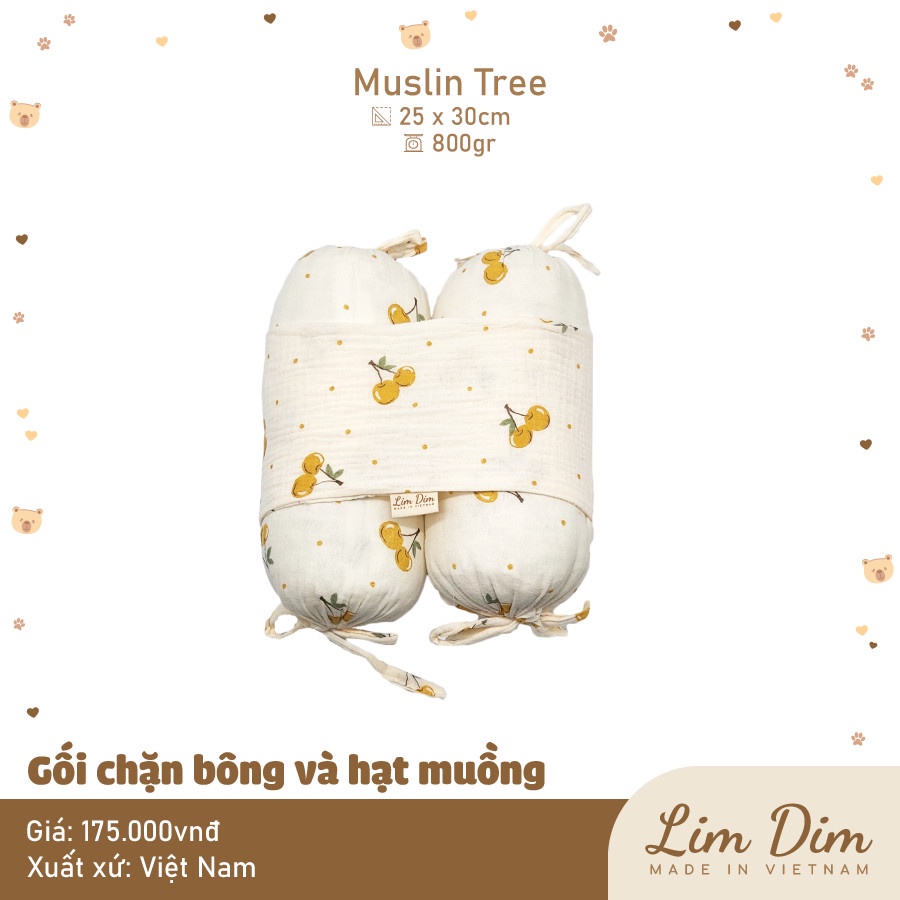 Gối chặn bông và hạt muồng Lim Dim