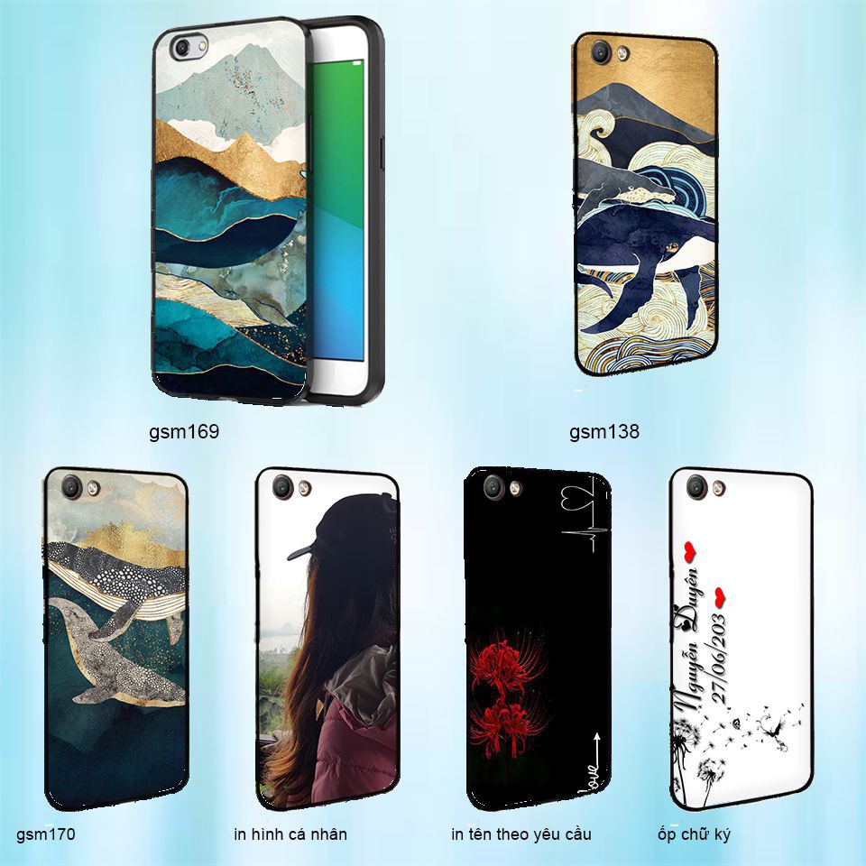 Skin dán Oppo F3, F3 Plus hình Cá voi xanh