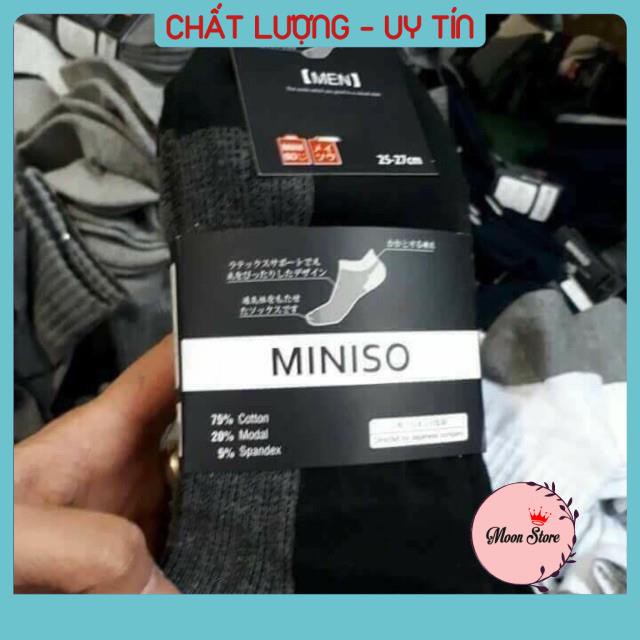 Tất nam Miniso CỔ NGẮN xuất Nhật loại 1 - Lố 5 đôi
