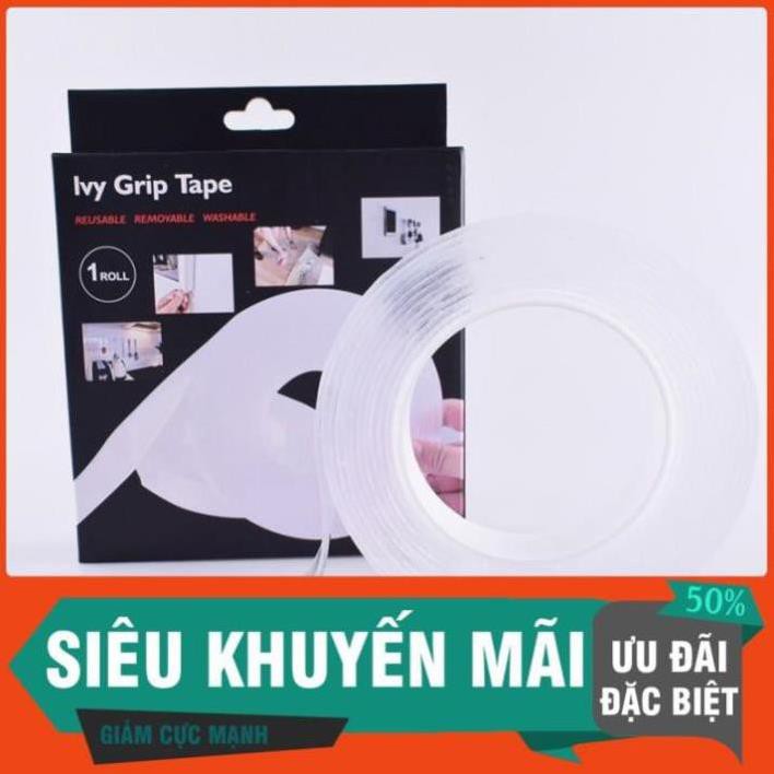 Băng Dính 2 Mặt Đa Năng Trong Suốt Siêu Dính Mọi Bề Mặt (Cuộn 3M)