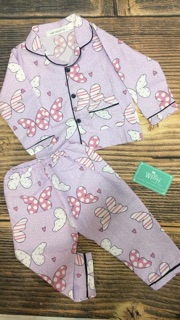 Bộ pijama chất thô lụa dài tay