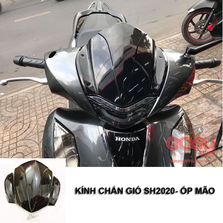 Kính chắn gió sh2020 đến sh 2023 - Mão ốp đầu xe trong suốt