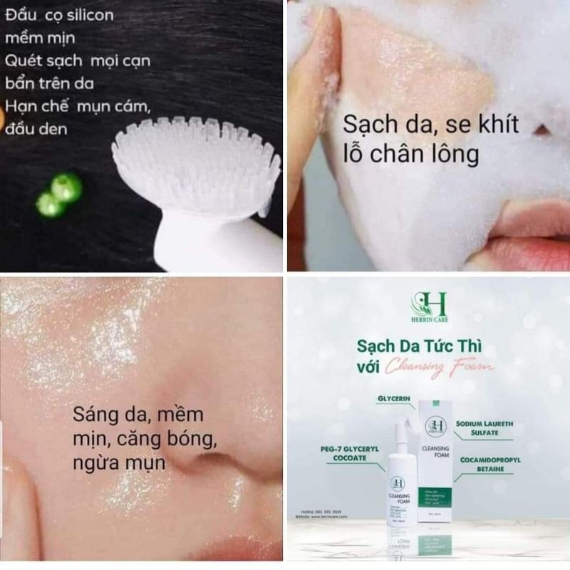 SỮA RỬA MẶT TẠO BỌT HERRIN CARE CLEANSING FOAM 100ML | BigBuy360 - bigbuy360.vn