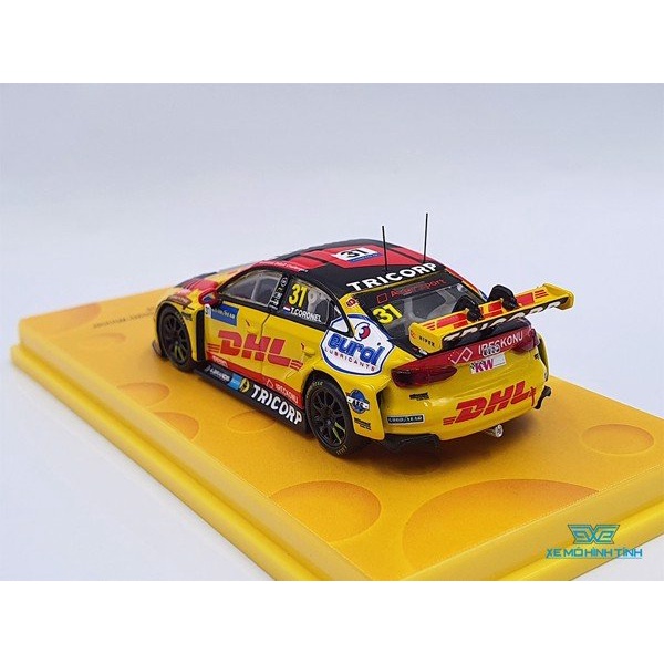 Xe Mô Hình Audi RS3 LMS WTCR Race of slovakia 2020 Winner Tom Coronel Tỉ lệ 1:64 Hãng sx Tarmac Works( Vàng )