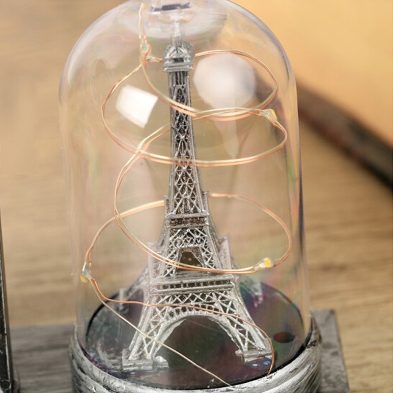 Đồng Hồ Cát Hình Tháp Eiffel Phong Cách Retro Sáng Tạo Trang Trí Bàn Làm Việc