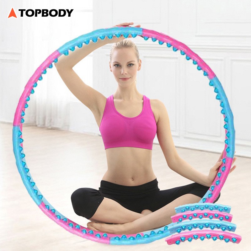 Vòng lắc eo massage Hula Hoop size lớn 98cm hạt từ tính, giảm mỡ bụng TOPBODY-VONGL02