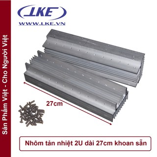 Nhôm 2U 40 Sò dài 27Cm ( Khoan ren lỗ sẵn )