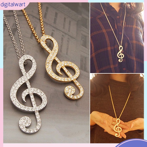 Vòng cổ Mặt Nốt Nhạc Đính Đá Thời Trang Cho Nữ