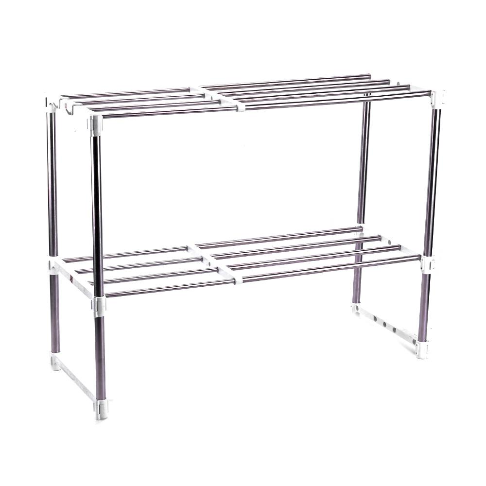 HomeBase KECH Kệ 2 tầng inox JYC022 W63.5xD69xH35.5cm