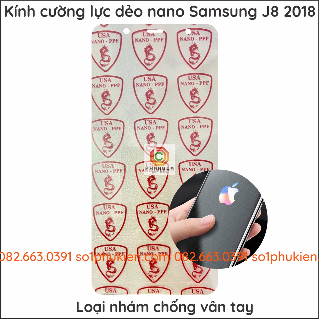 Dán cường lực Samsung J8 (2018) dẻo nano siêu bền siêu đẹp