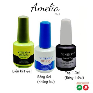 Base top, phá gel, cứng móng, top loang, primer, top coat, top giọt sương, top lì Vinimay dung tích 15ml