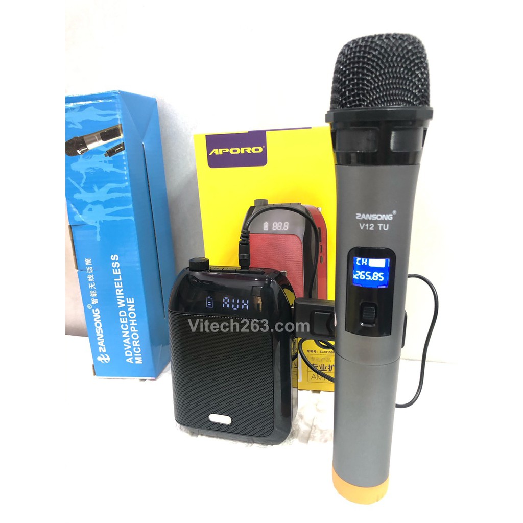 Micro Đa Năng ZANSONG V12-Dùng Cho Các Loại Loa Kéo-Âmli-Mic trợ Giảng...Bảo hành 6 tháng