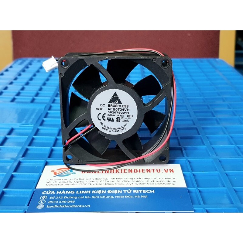 Quạt delta AFB0724VH 24V 0.33A 70*70*25mm
