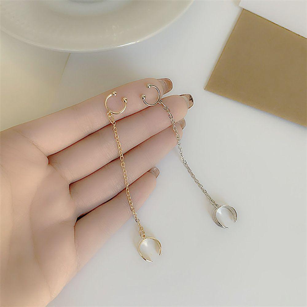 Bông Tai Xích Dáng Dài Bằng Hợp Kim Phong Cách Hàn Quốc Dành Cho Nữ