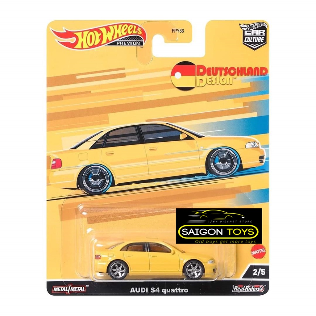 Saigontoys HOT WHEELS PREMIUM - SET MERCEDES PORSCHE Deutschland - Xe mô hình tĩnh tỷ lệ 1:64 chính hãng Mattel