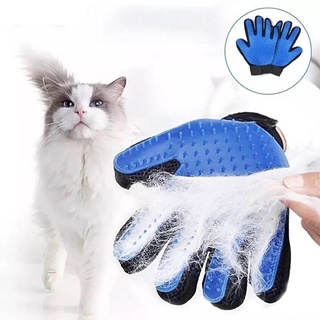 Găng tay chải lông rụng chó mèo True Touch - Chải lông tránh rối, đánh bông lông & massage cho thú cưng cực hiêu quả
