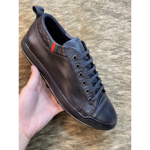 Giày buộc dây nam gc da tấm nguyê miếng bảo hành 12 tháng về da-Tặng ló giày