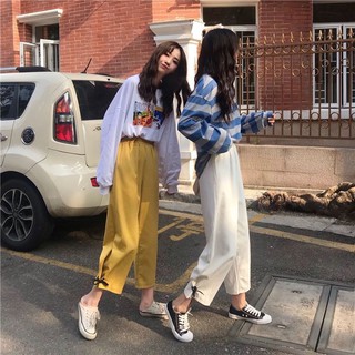 Quần Baggy Ống Rộng Phong Cách Hàn Quốc Cho Nữ