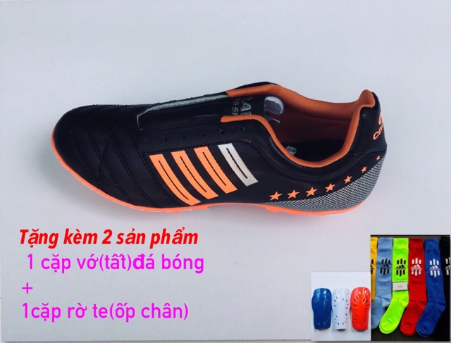 Giày đá bóng,giầy đá banh,tặng vớ(tất)+rờ te(bảo vệ ống chân)