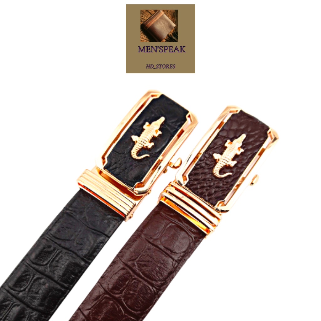 Dây lưng, that lung nam da bò dập vân cá sấu.