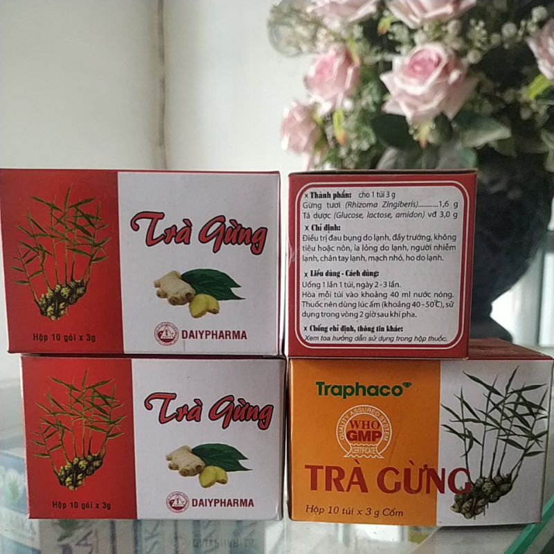 Combo 2Hộp Cốm Trà gừng Traphaco- Đại Y đầy hơi chướng bụng mất máu