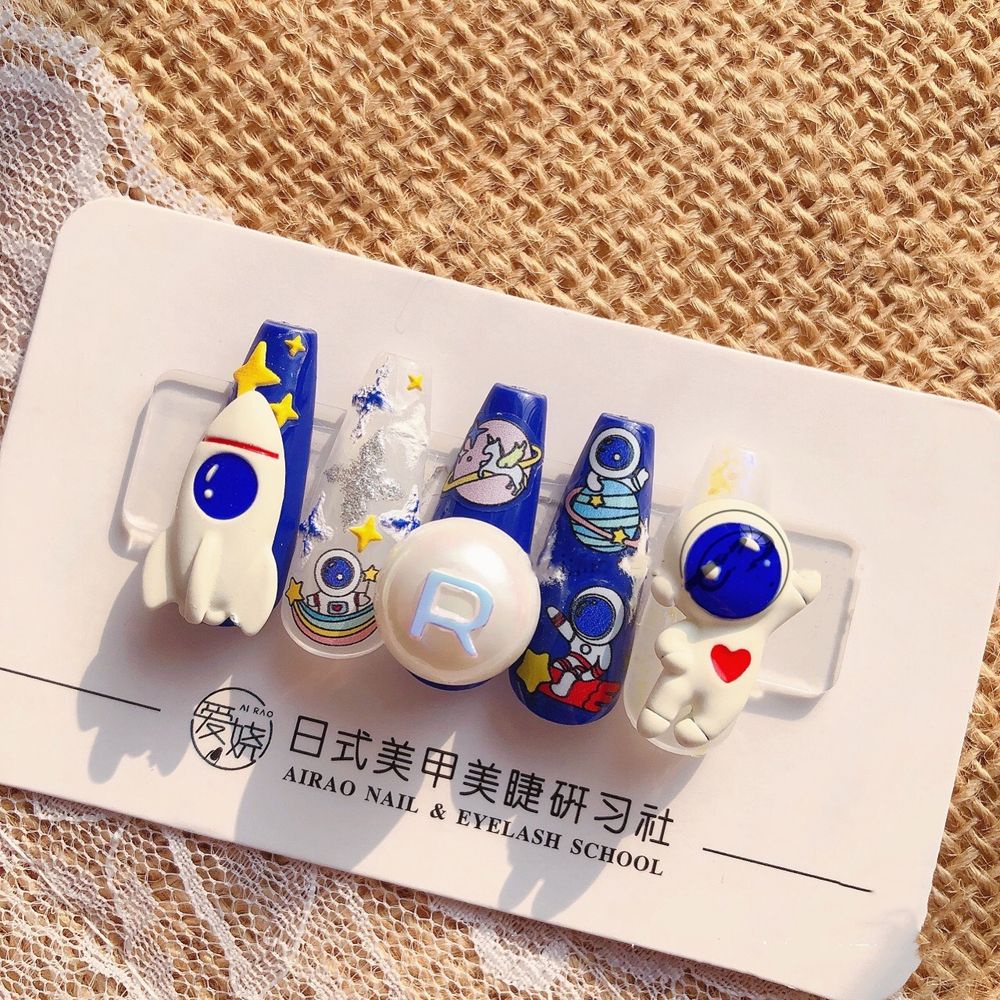 [Hàng mới về] Nhãn Dán Họa Tiết Hoạt Hình 3D Trang Trí Móng Tay DIY