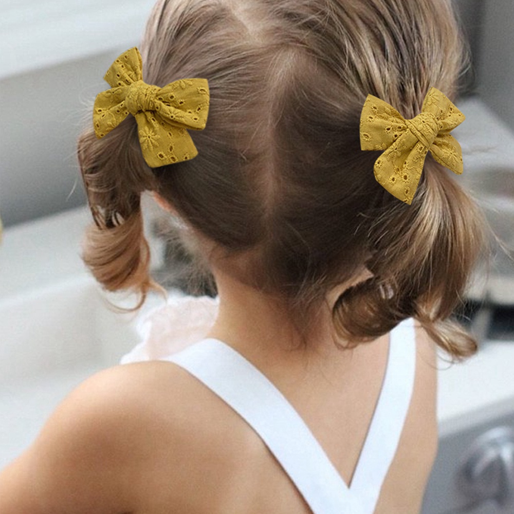 Set 2 kẹp tóc KIDSBOWS trang trí nơ xinh xắn đáng yêu dành cho bé gái