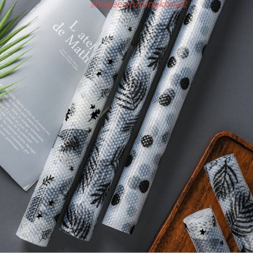 Decal chống dầu mỡ dán bếp, giấy dán tường vân lá dán tủ, mặt bàn, tường đa năng nhiều mẫu đẹp giá rẻ khổ 45 x 100cm