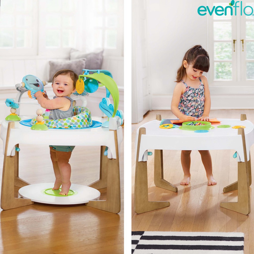 Bàn Chơi đa năng 2in1 Exersaucer Gleeful Sea Evenflo dành cho bé 4 tháng đến 4 tuổi