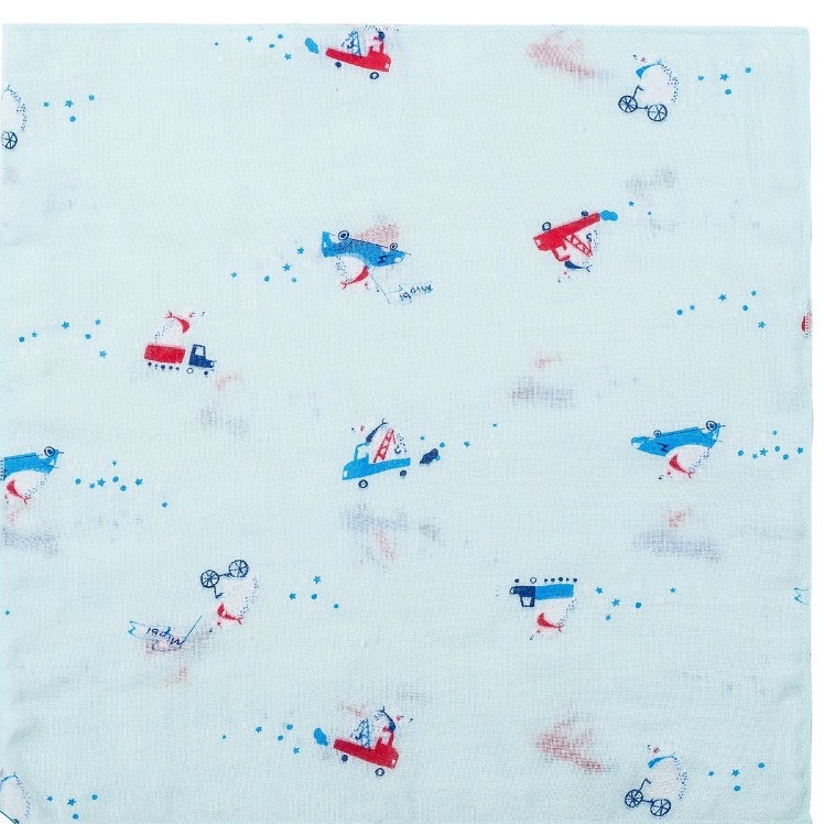 Khăn sữa cotton sợi tre mềm mại, an toàn cho bé in họa tiết kích thước 30x30 hộp 6c Mipbi