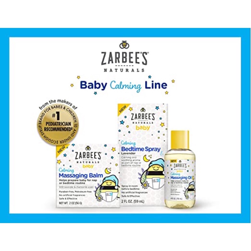 Xịt phòng giúp bé ngủ ngon Zarbees Calming Bedtime 59ml