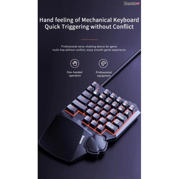 Bộ sản phẩm hỗ trợ chơi Game Baseus GAMO Mobile Game Suit (Combo Chuột +Bàn phím cơ+Adaptor cho Game thủ PUBG/Liên Quân) | BigBuy360 - bigbuy360.vn