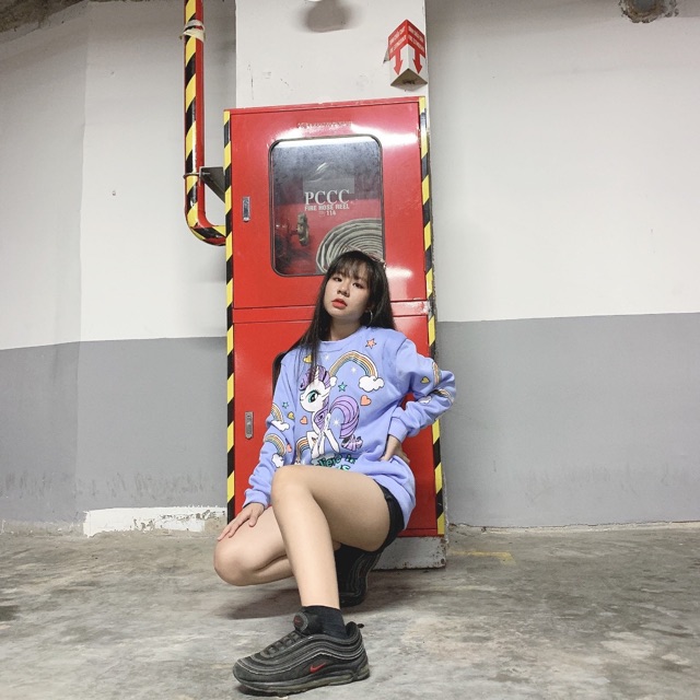 ÁO SWEATER IN NGỰA CẦU VỒNG KUTE