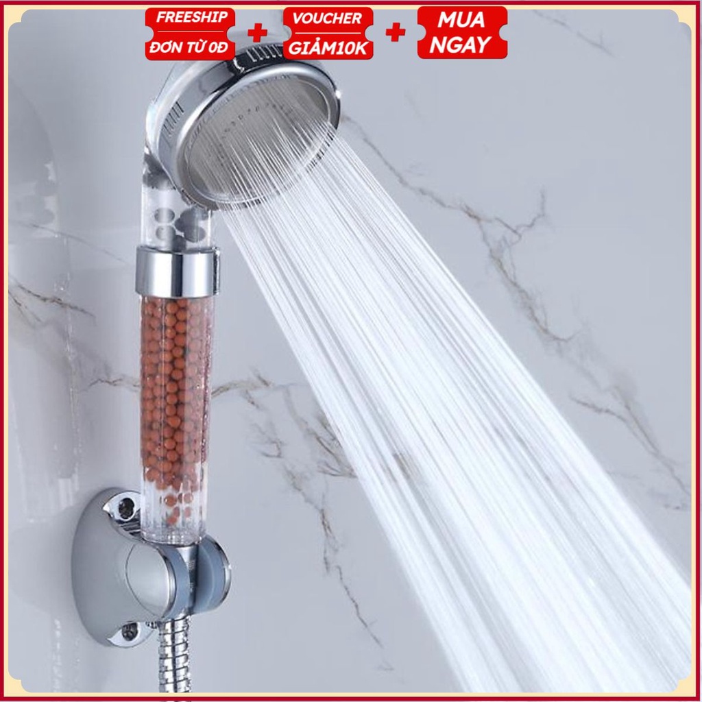 #Bộ Tay Vòi Tắm Hoa Sen V1 Nano Tăng Áp Lực Nước (Có Hạt Lọc Nano) - Chọn Thêm Dây Và Giá Treo Vòi