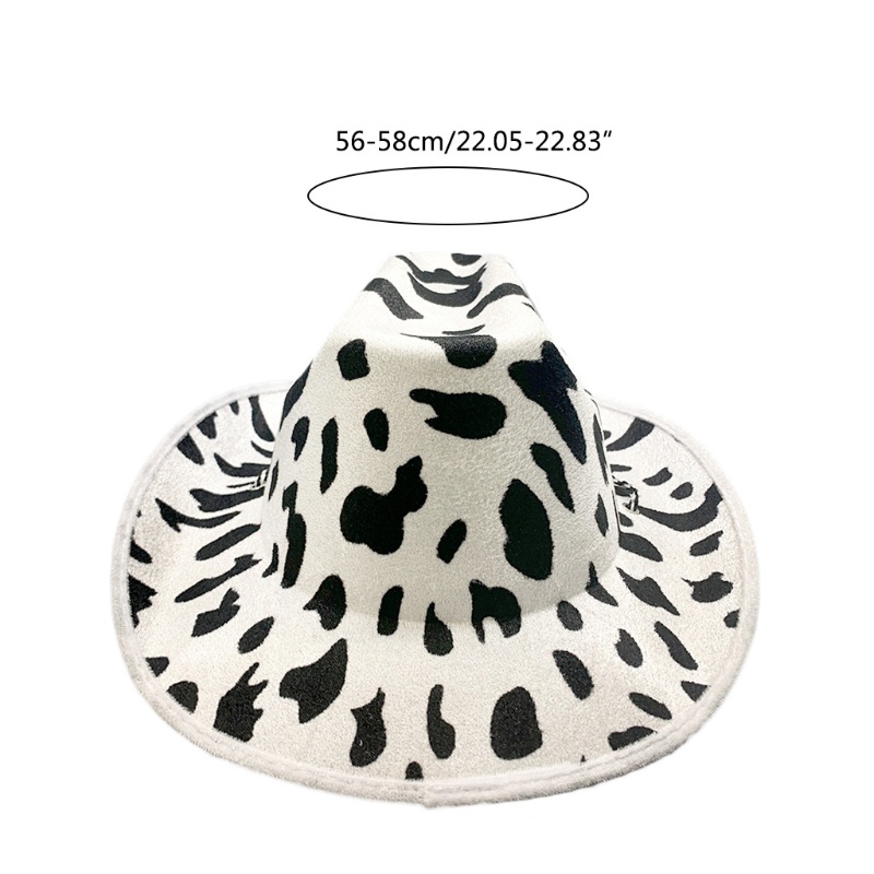 Mũ Cao Bồi In Họa Tiết Sữa Phong Cách Cao Bồi Phương Tây Cổ Điển Có Thể Điều Chỉnh Kích Cỡ