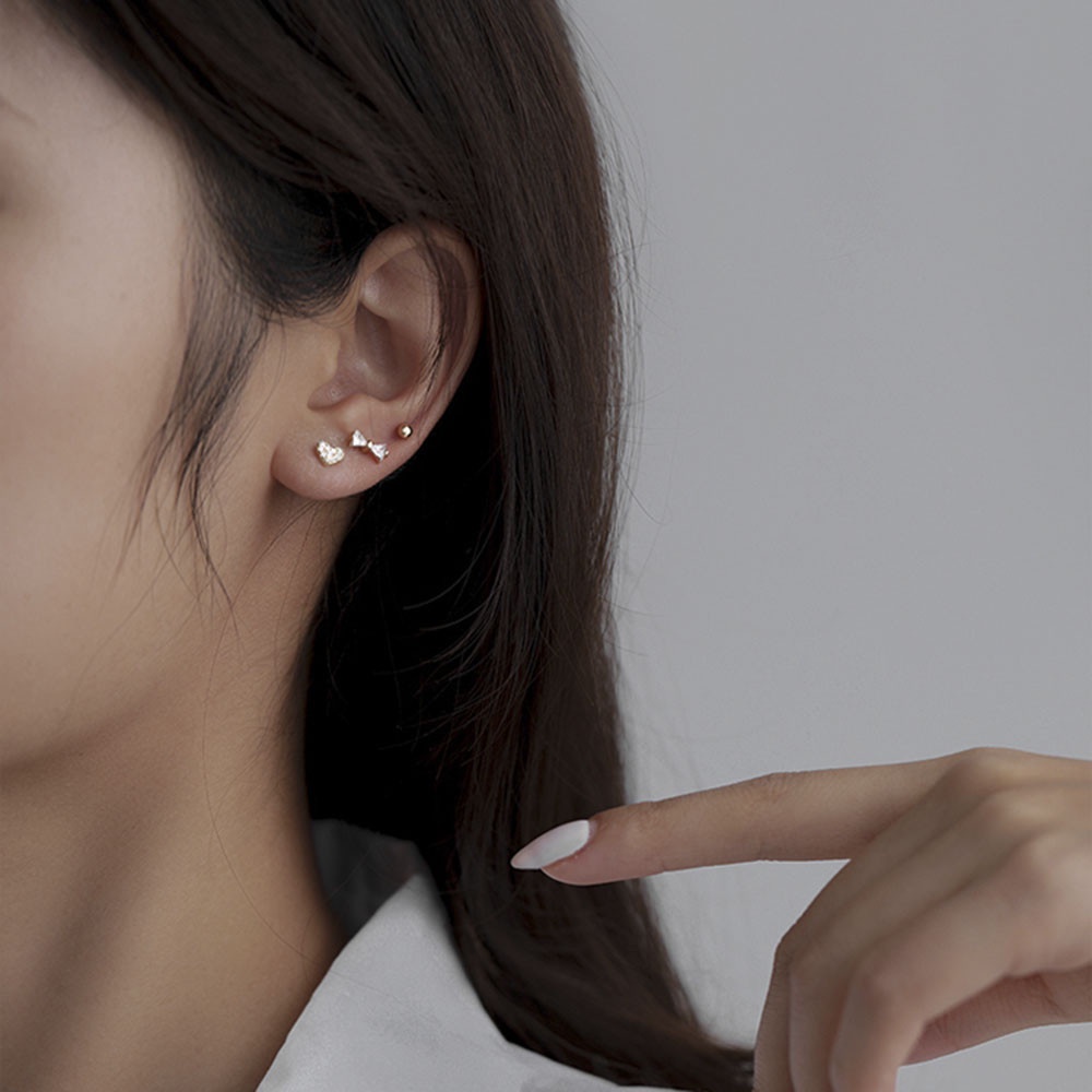 Set 6 khuyên tai phong cách Hàn Quốc thời trang cho nữ