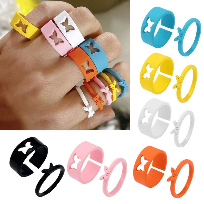 Nhẫn Đôi Hình Bướm Thời Trang Cho Nam Nữ