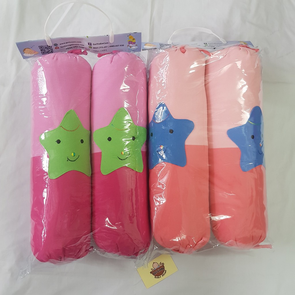 Bộ 2 Gối Ôm Cho Bé Dài 50cm và 40cm Cotton - Gối Ôm Trẻ Em