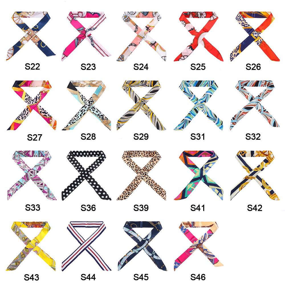 Khăn choàng cổ / buộc thắt lưng bằng lụa 40 màu tùy chọn sành điệu cho nữ