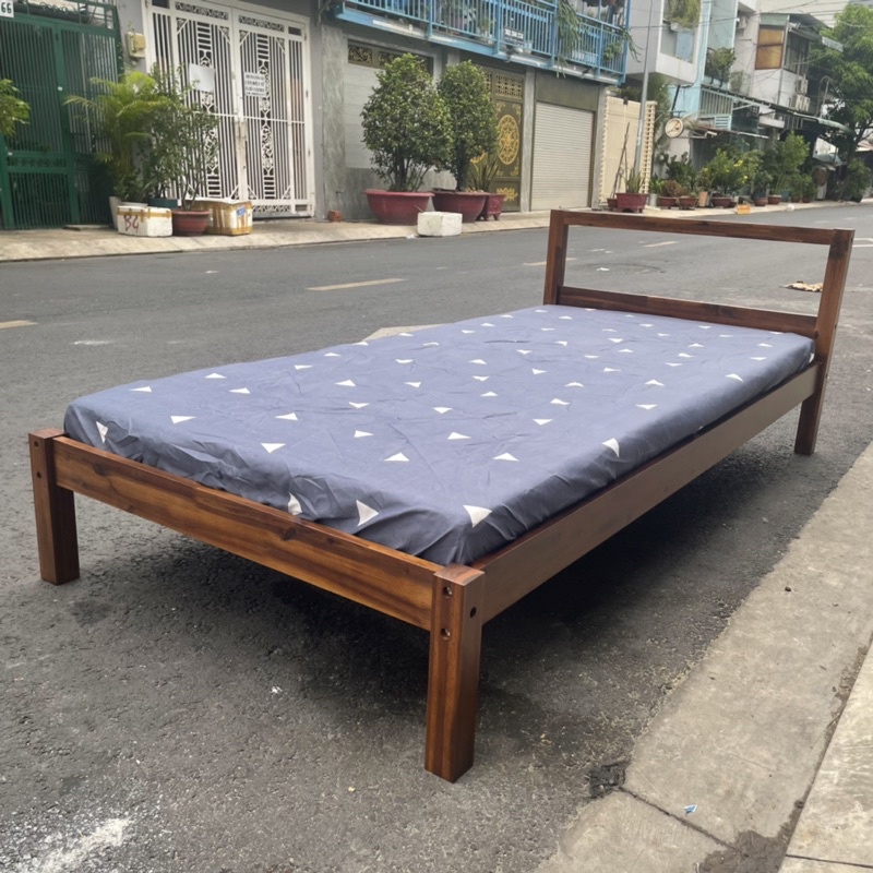 Combo giường ngủ gỗ có nệm siêu xinh - Giường ngủ hiện đại cho nhà nhỏ