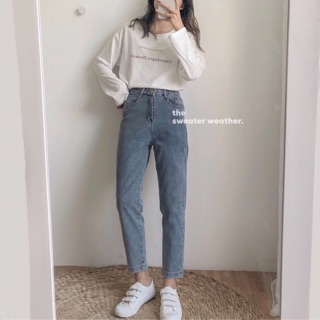 Quần baggy gân trơn co dãn