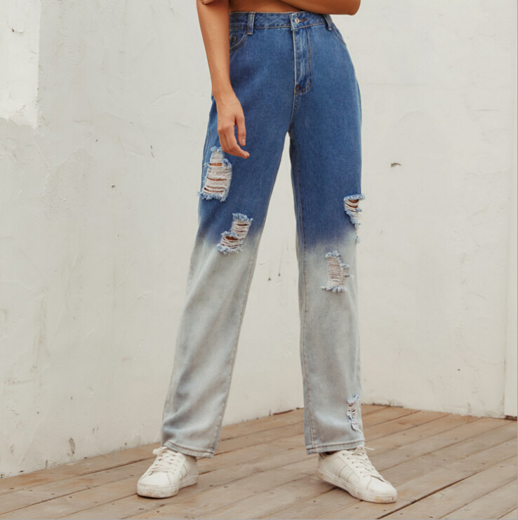Quần Dài Jean Nữ Rách Kiểu Thời Trang Cá Tính