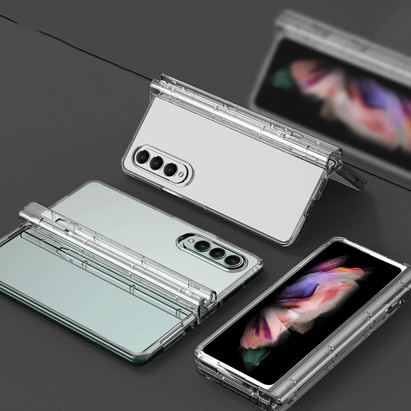 Ốp Điện Thoại Trong Suốt Có Ngăn Đựng Bút Cho samsung galaxy z fold 5 4 3
