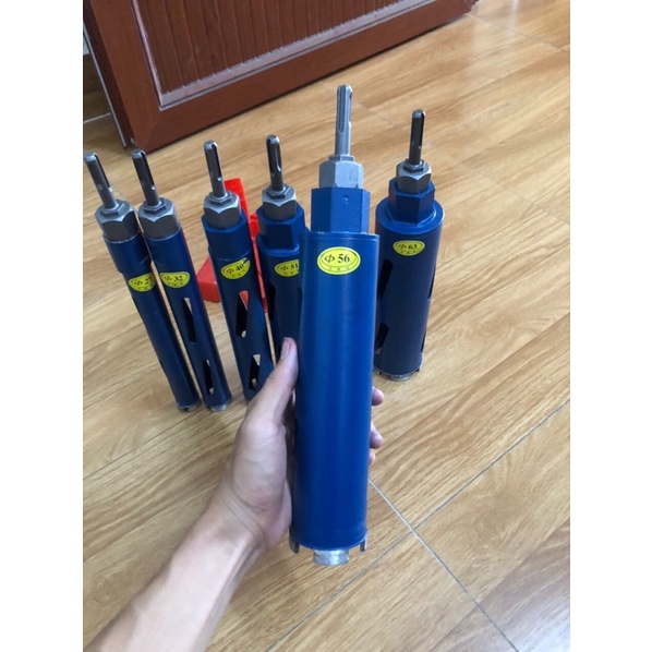 Mũi Khoan Rút Lõi Khô Phi 27, 32, 40 ,51 56, 63 dài 250mm chuyên dùng cho thợ điều hòa, điện nước mũi rút lõi