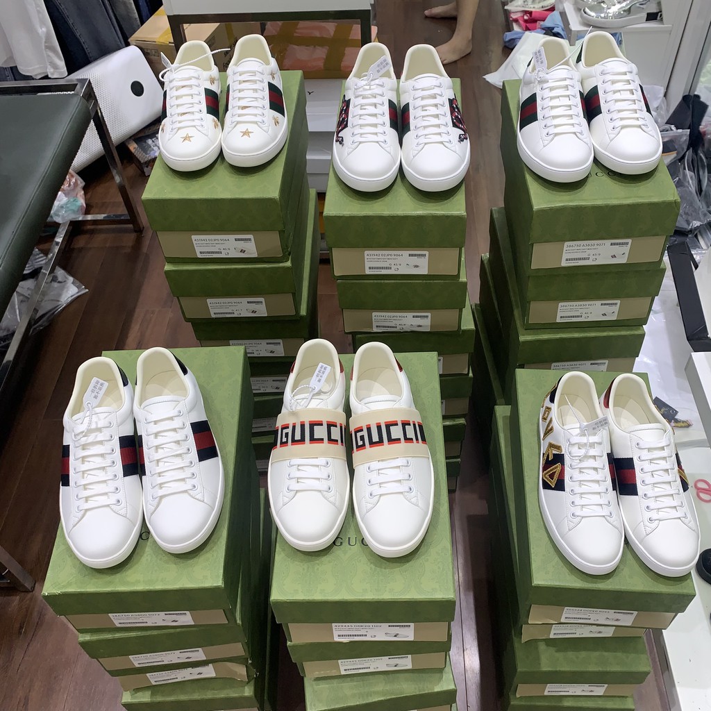 👟HIGH FASHION👟 Giày Sneaker Gucci like Authentic 1-1 on web 2021 fullbox phụ kiện túi thẻ NV HV 38-44